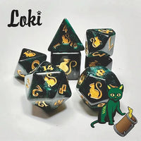 Kitty Clacks Polyhedral Dice Sets