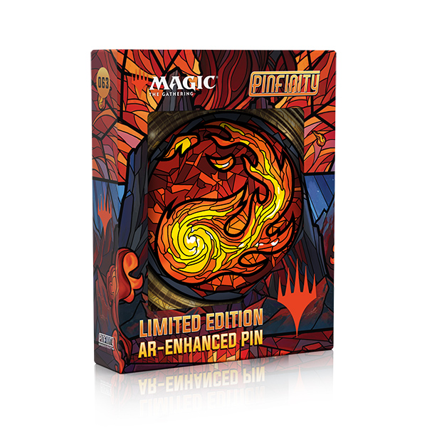 MTG Stained Glass- Mountain, Limited Edition AR Pin