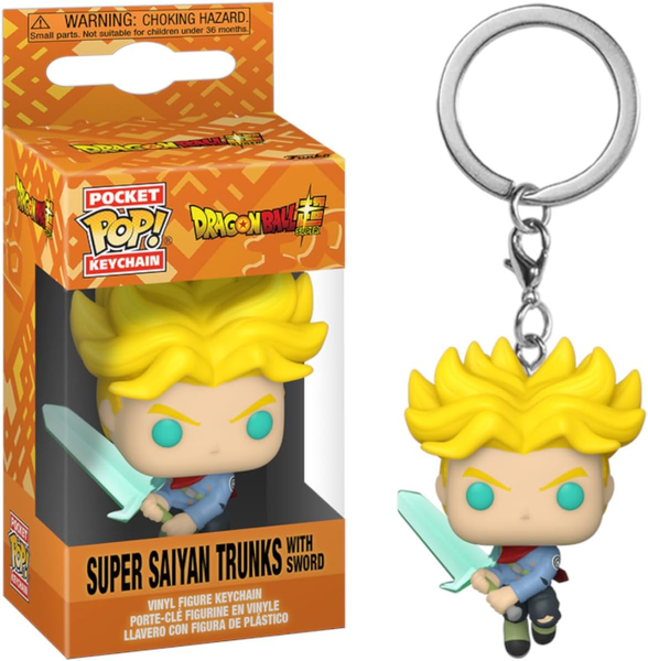 Funko Pop! Keychain: Dragon Ball Super - Super Saiyan Trunks with Sword