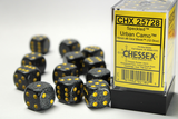 CHESSEX: d6 Cube 16mm SPECKLED Dice (12ct.)