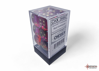 CHESSEX: d6Cube-GEMINI/TRANSLUCENT dice (12ct)