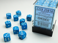 CHESSEX: d6 cube 12mm OPAQUE (36ct.)