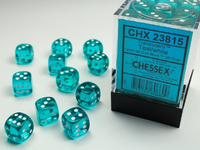 CHESSEX: d6 cube 12mm Dice Set 36ct. (TRANSLUCENT)