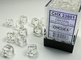 CHESSEX: d6 cube 12mm Dice Set 36ct. (TRANSLUCENT)