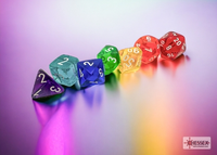 CHESSEX: 7-Set Dice PRISM TRANSLUCENT GM & Beginner Player