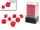 CHESSEX: 7-Set Mini Dice TRANSLUCENT