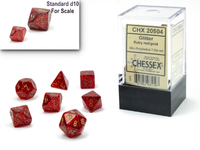 CHESSEX: 7-Set Mini Dice GLITTER