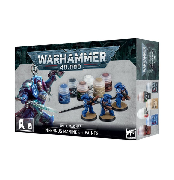 Warhammer 40,000: SPACE MARINES: INFERNUS MARINES + PAINTS SET