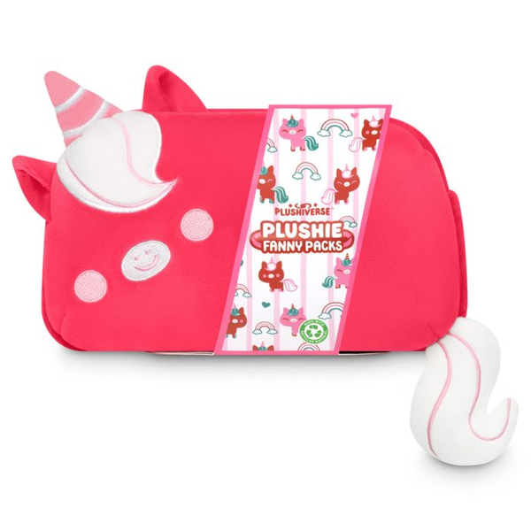 Plushie Fanny Pack: Ruby Red Unicorn