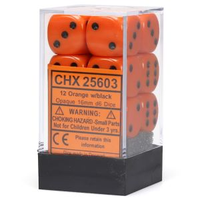 CHESSEX: d6 Cube 16mm OPAQUE (12ct.)