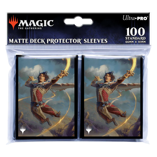 Wilds of Eldraine Kellan, the Fae-Blooded (Adventure Frame) Standard Deck Protector Sleeves (100ct) for Magic: The Gathering