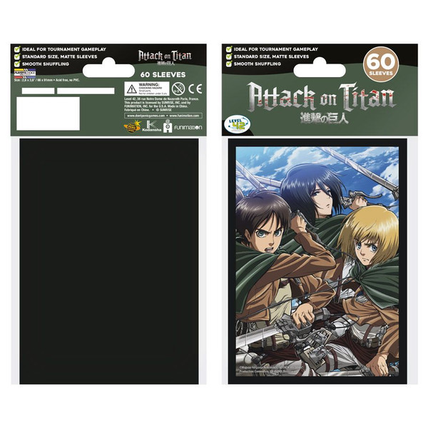 Deck Protector: Small: Attack on Titan: Battle Trio (60)