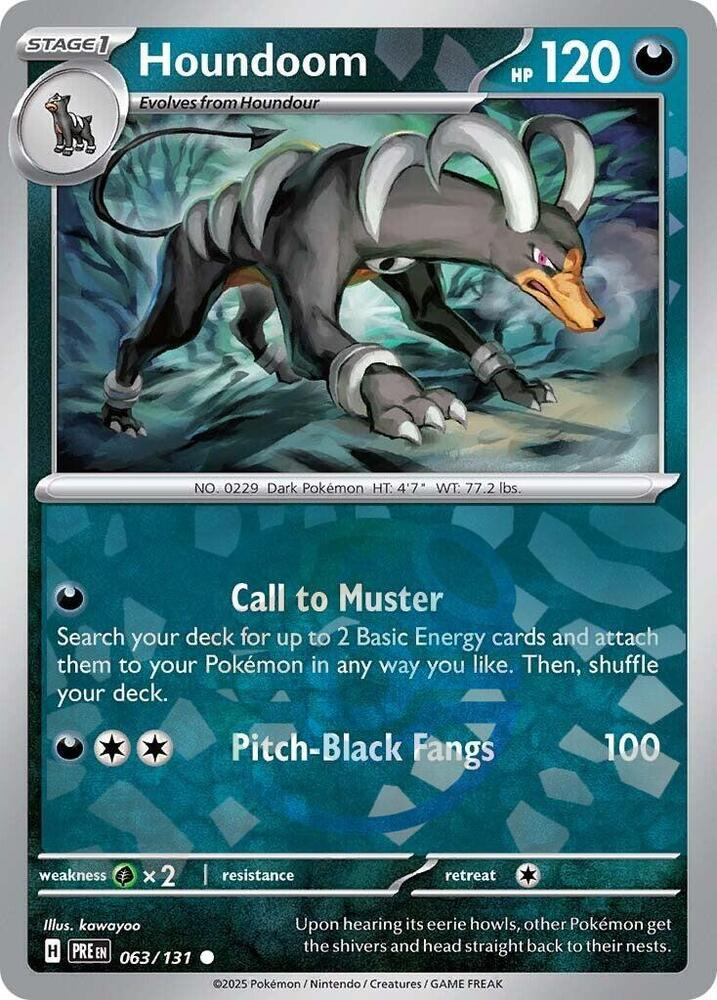 houndoom pokemon card stage 1 2001 Nintendo Neo Discovery Houndoom-Holo 1St Edition Evolves from Houndour Type Houndoom (Master Ball Pattern)